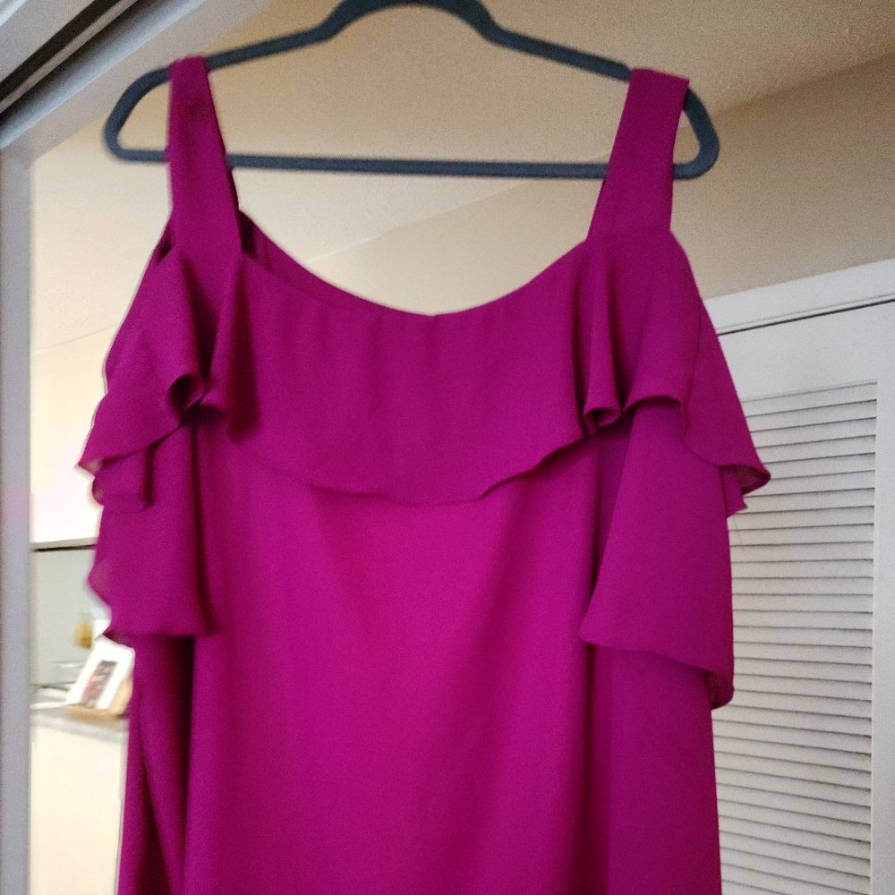 Womens  Cold Shoulder Plus size Dress Blouse